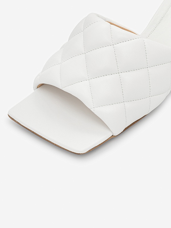 Мюли (каблук) жен Bottega Veneta 729764VBRR0 9122 WHITE - 5