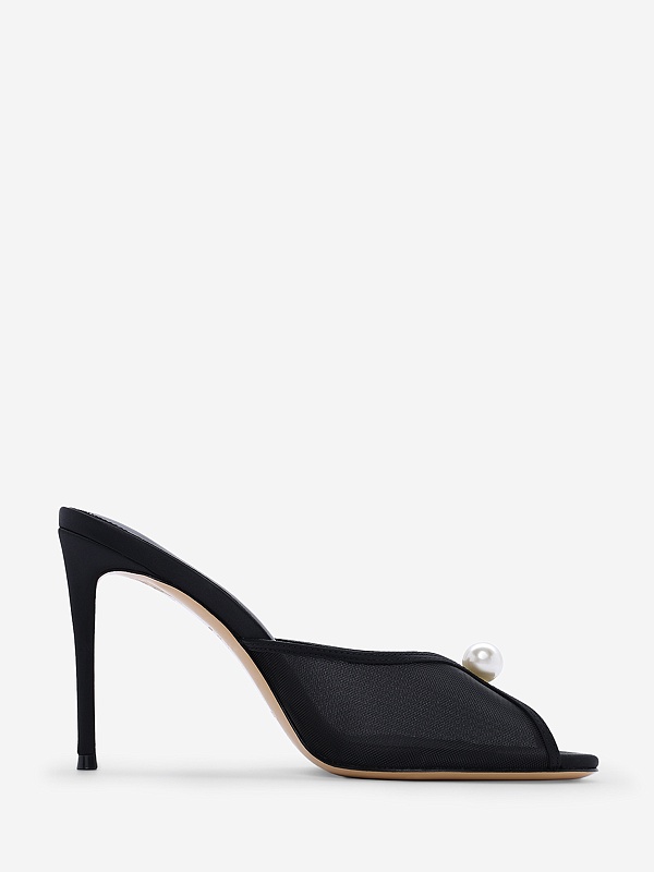 Мюли (каблук) жен Black Suede Studio ICON BRIDAL SADIE 100 | 100mm black - 1