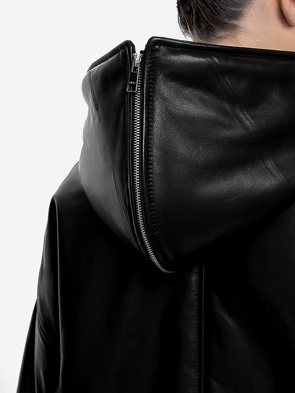 Куртка кожаная жен Burka an-2426 Черный - 5