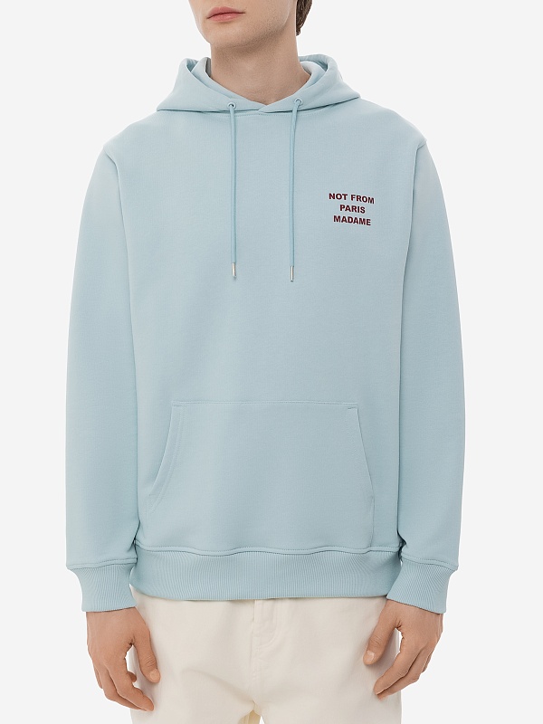 Худи муж Drôle de Monsieur G-HO162-CO127-LBE LIGHT BLUE - 2