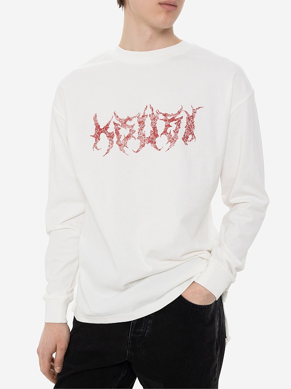 Футболка с длинным рукавом муж Ksubi MFA24TE007 White - 3