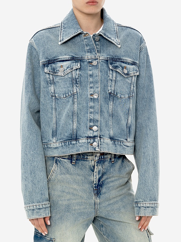 Куртка джинсовая жен 7 For All Mankind JSNIC650FR LIGHT BLUE - 3