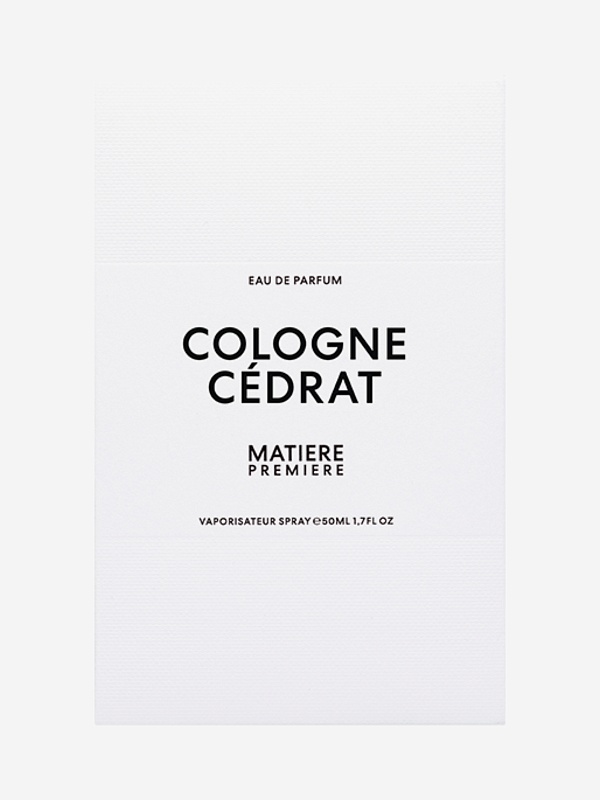 Парфюмерная вода унисекс MATIERE PREMIERE 3760372460013 COLOGNE CEDRAT 50мл - 1