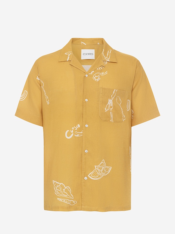 Рубашка муж Closed C84444-28S-PR 445 MANGO YELLOW - 5