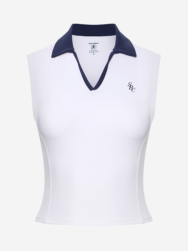 Топ (спортивный) жен Sporty & Rich TO02461302WH50 White/Dark Navy - 0