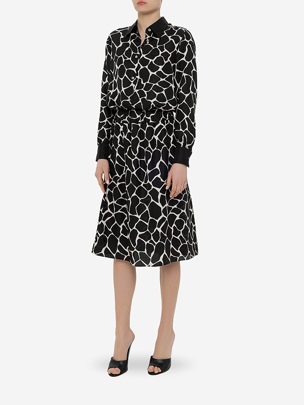 Юбка жен Officine Generale S24WSKT153 BLACK/WHITE - 2