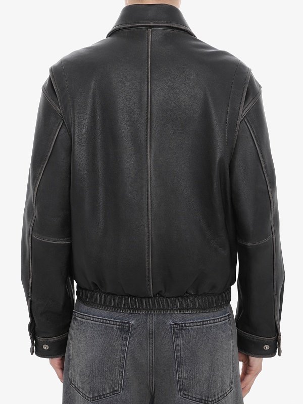 Куртка кожаная жен DUNST UDJU6A105G3 BRUSHED BLACK - 4