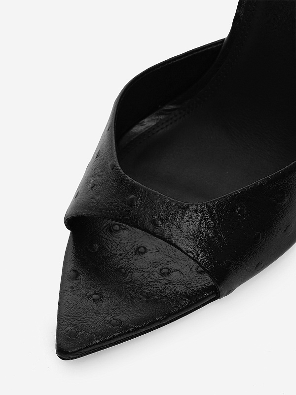Мюли (каблук) жен Black Suede Studio BREA | 100mm black - 4