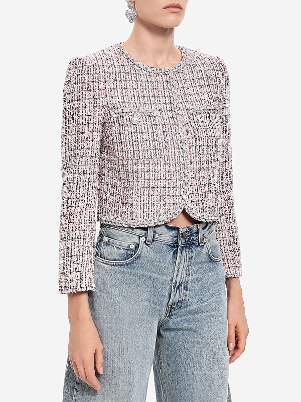 Жакет жен Self-Portrait AW25-098J-P PINK - 5