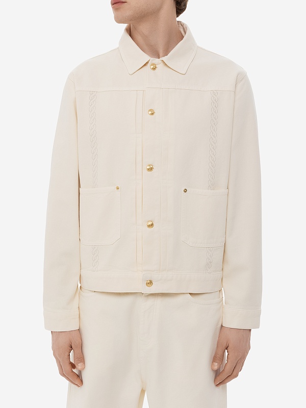 Куртка джинсовая муж Drôle de Monsieur G-JT172-CO188-OW OFF WHITE - 2