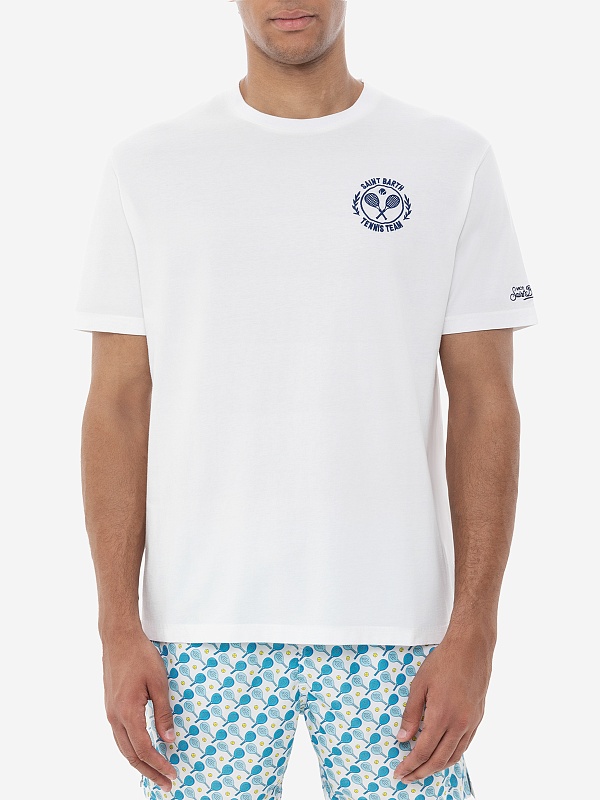 Футболка муж MC2 Saint Barth POT0001 02385H TENNIS LOGO ROUND 01N - 1