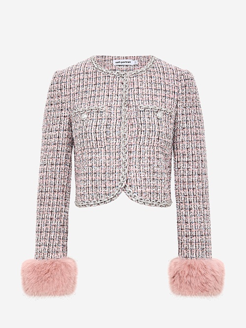 Жакет жен Self-Portrait AW25-098J-P PINK - 0