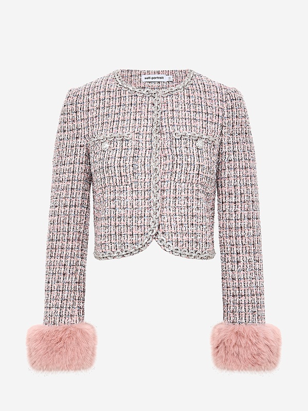 Жакет жен Self-Portrait AW25-098J-P PINK - 6