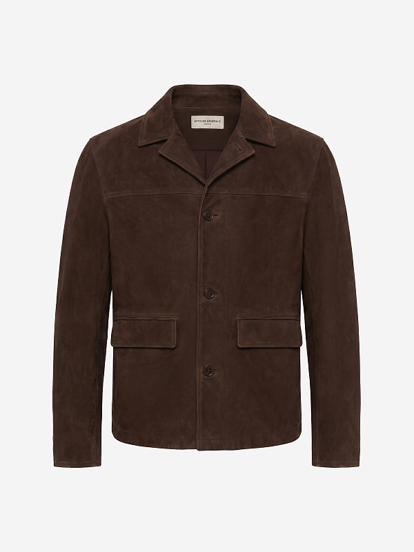 Куртка кожаная муж Officine Generale S26MLTR550PRE BROWN - 0