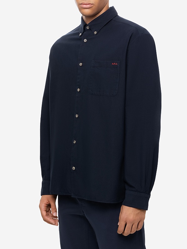 Рубашка муж A.P.C. COHAH-H12599 IAK DARK NAVY - 2
