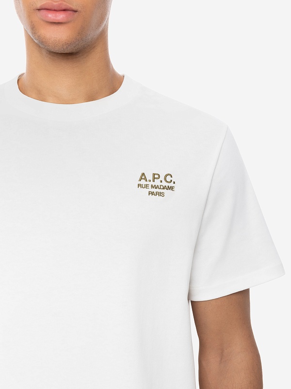 Футболка муж A.P.C. COHBU-M26388 BLANC/KAKI - 4