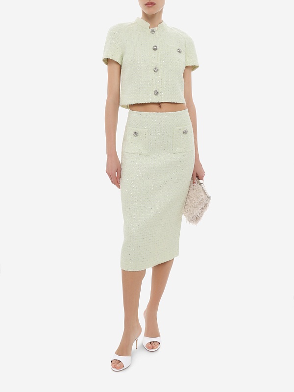 Топ жен Self-Portrait SS26-026T-G LIME - 1