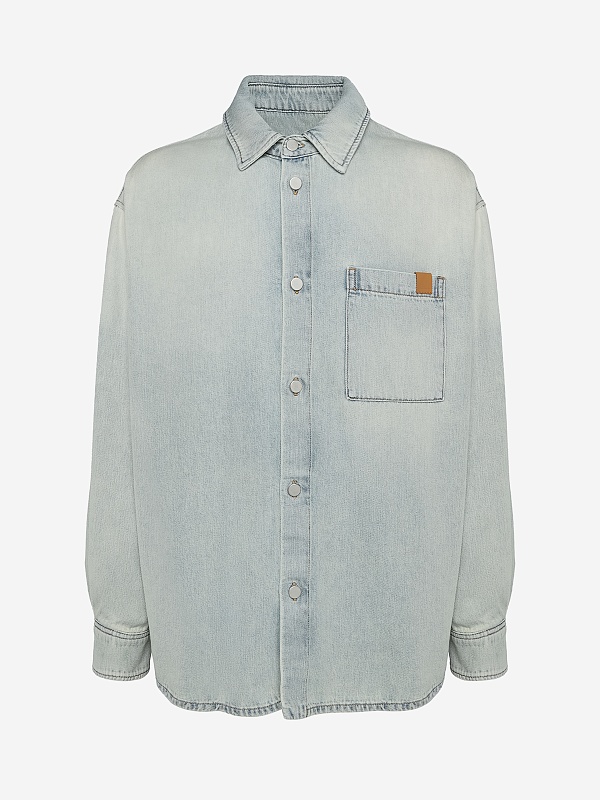 Рубашка муж DARKPARK MSH06P TBL01W065 BLUESH WHITE - 0