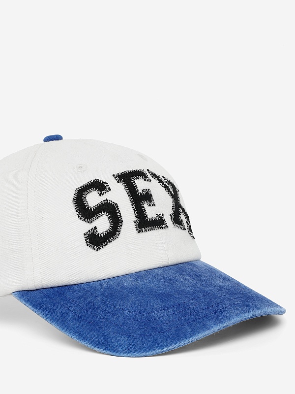 Кепка муж Carne Bollente SS26CAP0101 Off-White / Blue - 2