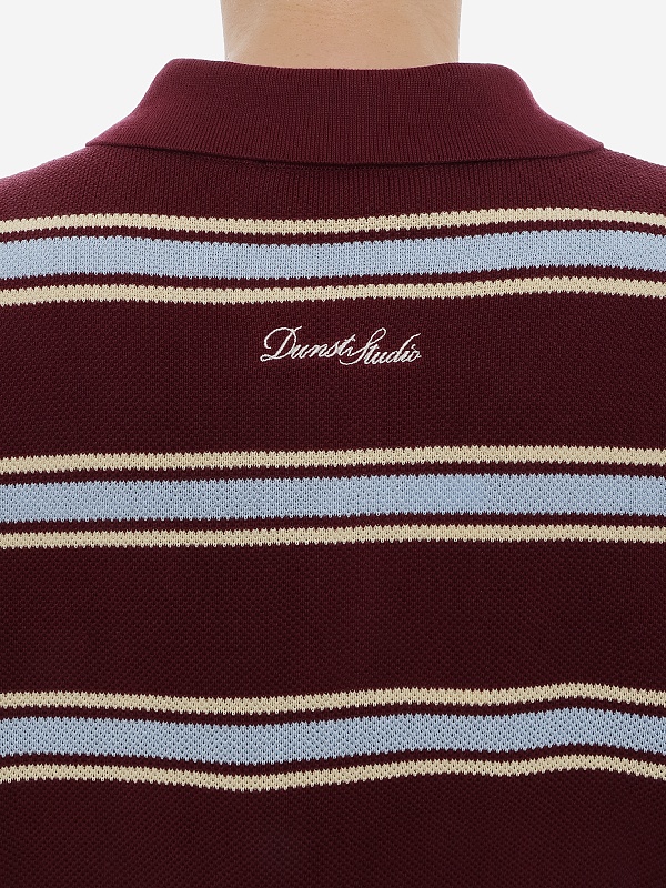 Поло жен DUNST UDSW6B122D2 BURGUNDY / SKY BLUE - 4