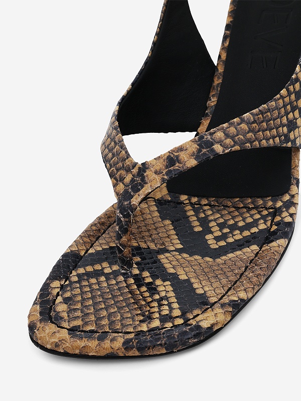 Босоножки (каблук) жен POEVE DDE56 Sabbia - 4