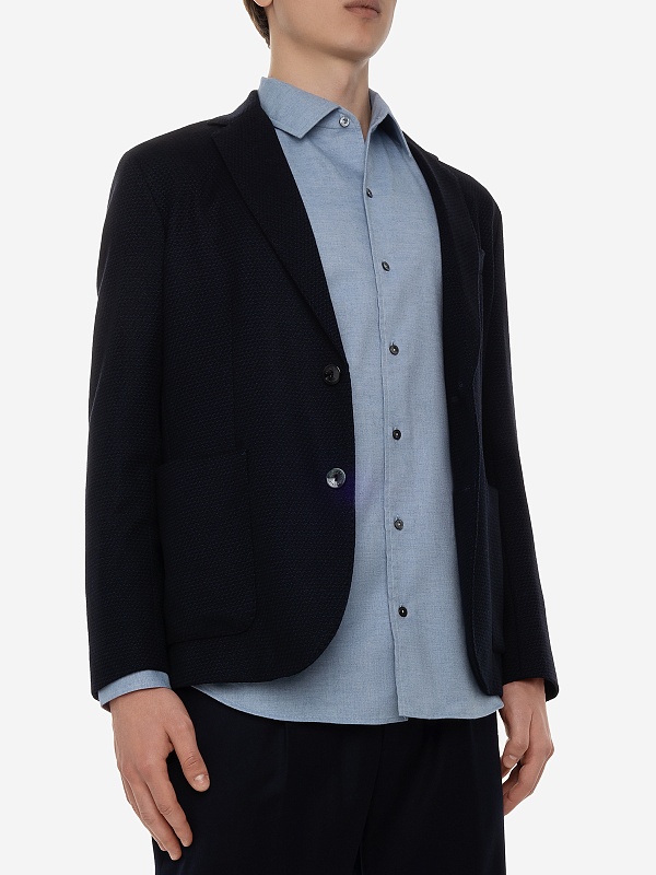 Пиджак муж AGNONA AI23PTX05U2X_U7037 B96 NAVY - 3