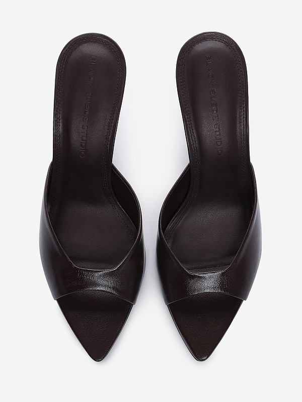 Мюли (каблук) жен Black Suede Studio BREA 80 | 80mm black coffee - 3
