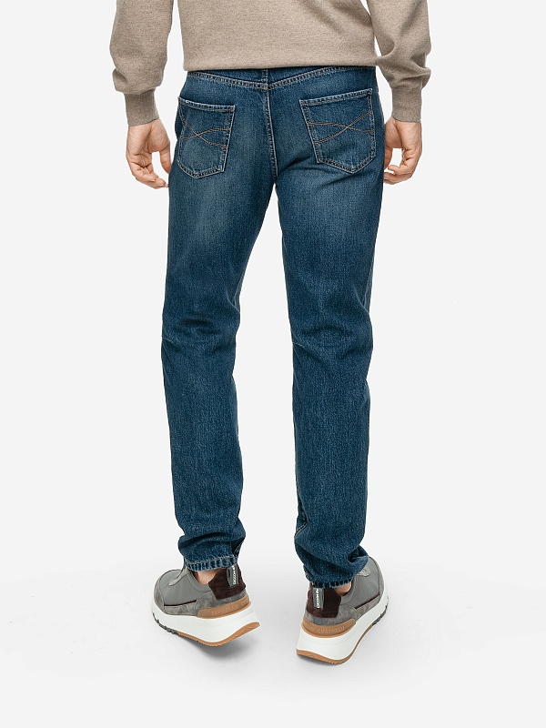 Джинсы муж Brunello Cucinelli M074PX1290 NAVY - 3
