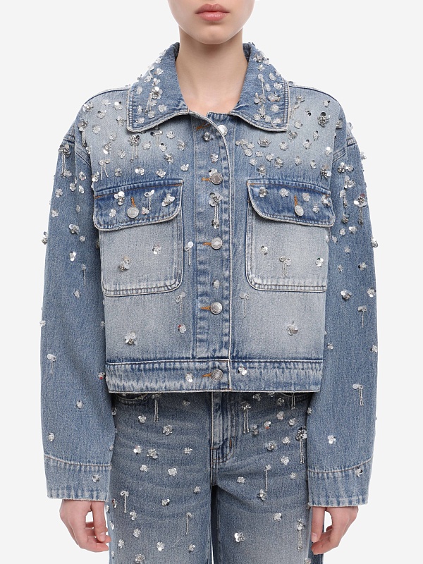 Куртка джинсовая жен Simkhai 126-6023-DN HOLLYWOOD - 3