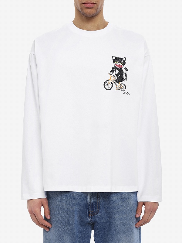 Футболка с длинным рукавом муж MSGM 4040MM96N 267002 01 - 3