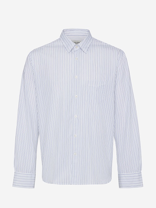 Рубашка муж Officine Generale W24MSHI020 WHITE/NAVY - 0