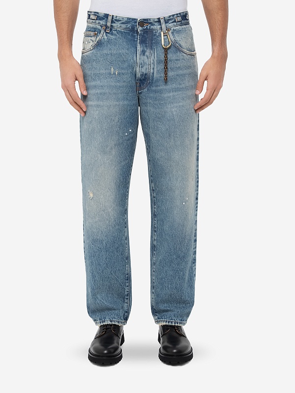 Джинсы муж DARKPARK MTR02 DBL01W054 MEDIUM WASH DROPLET - 2