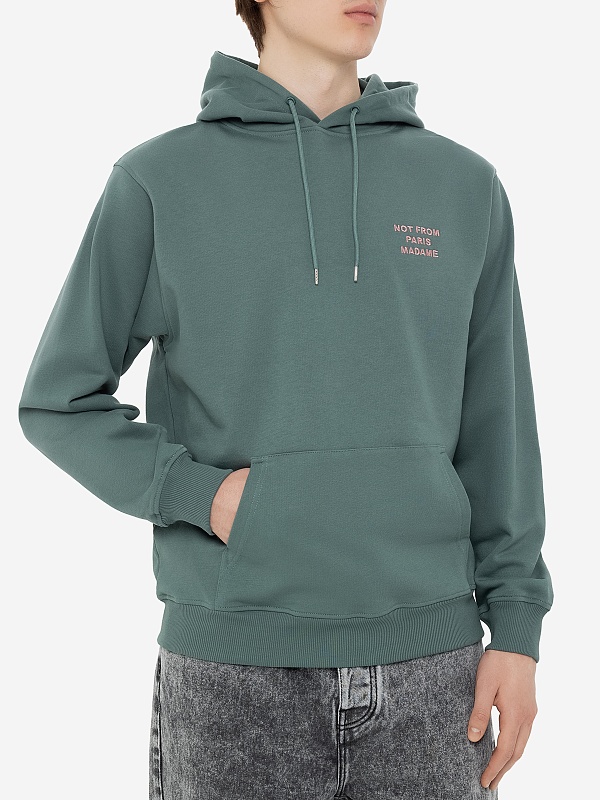 Худи муж Drôle de Monsieur E-HO162-CO127-DGN DARK GREEN - 3