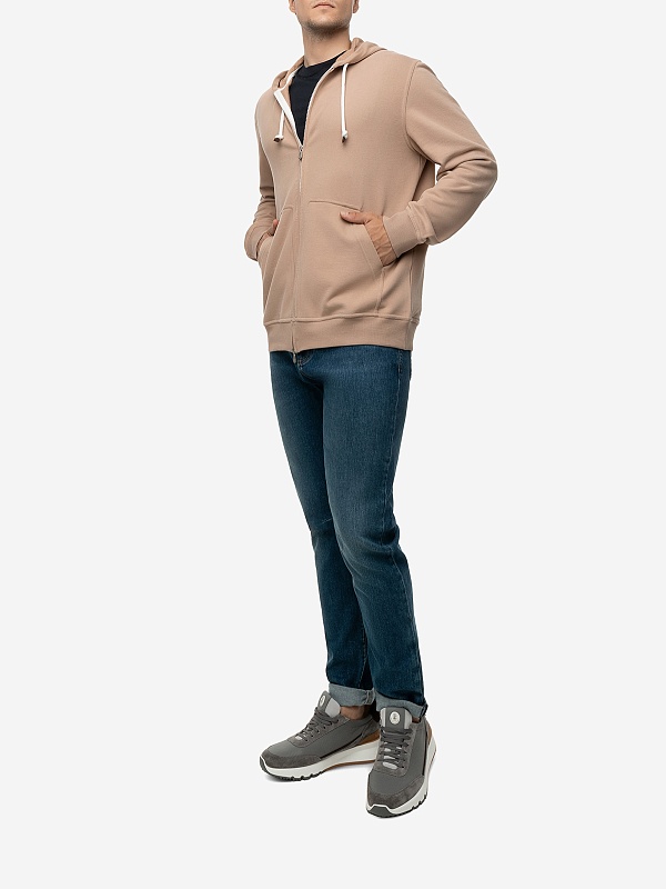 Толстовка на молнии муж Brunello Cucinelli MTU149069G SABBIA - 1