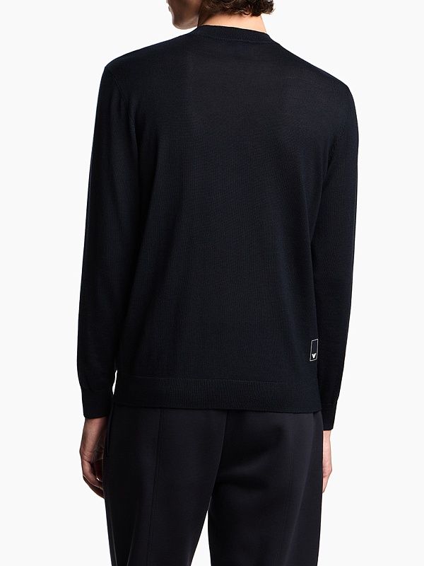 Свитер муж Emporio Armani EM001957 AF14114 UB118 ICONICO 0920 BLU NAVY - 2