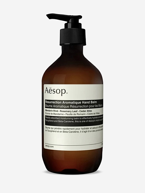 Бальзам для рук унисекс AESOP B500BM06 Resurrection Aromatique Hand Balm 500 мл - 0