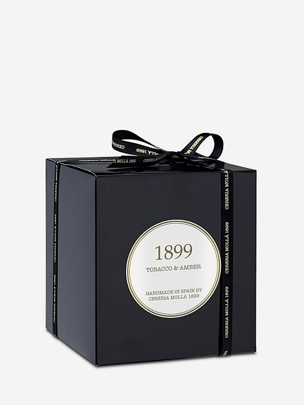 Свеча унисекс Cereria Molla 1899 6661 GOLD EDITION Tobacco & Amber XL, 3 фитиля 600г - 1