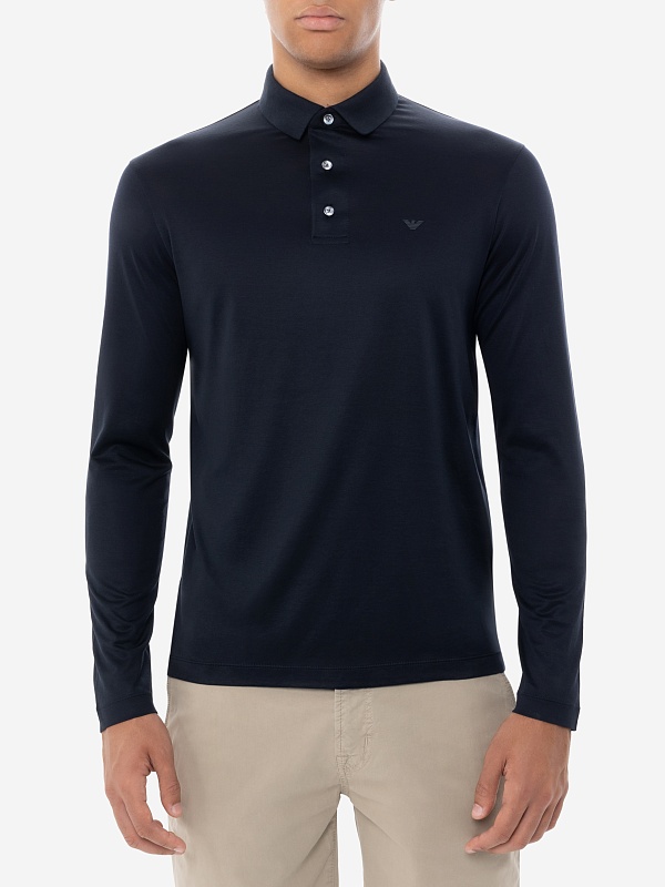 Поло с длинным рукавом муж Emporio Armani 8N1F97 1JUVZ 0920 BLU NAVY - 2