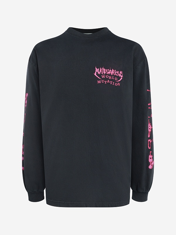 Футболка с длинным рукавом муж Aries AR6002405 BLACK - 0