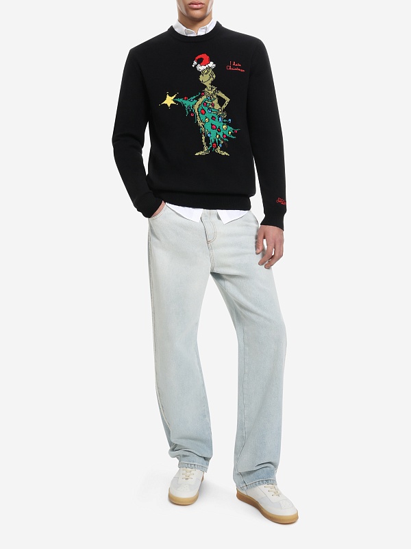 Свитер муж MC2 Saint Barth HER0001 02490I GRINCH HATE CHRISTMAS 00 EMB - 1