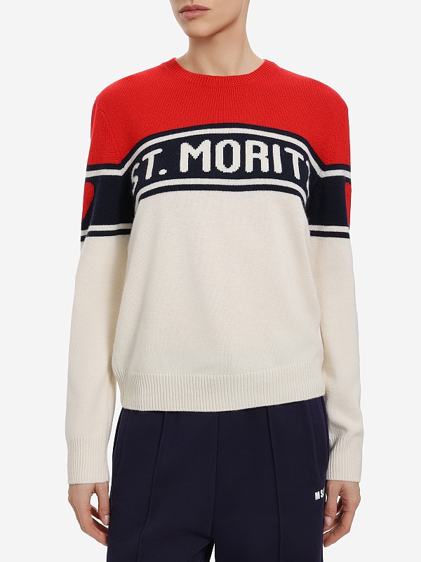 Свитер жен MC2 Saint Barth QUE0010 02026I ST MORITZ STRIPE LOVE 1041 - 2