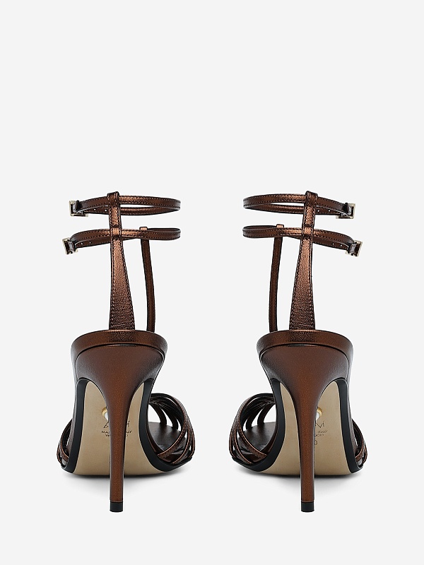 Босоножки (каблук) жен Alevi L26SC009.R.0795K69 DARK BRONZE - 2