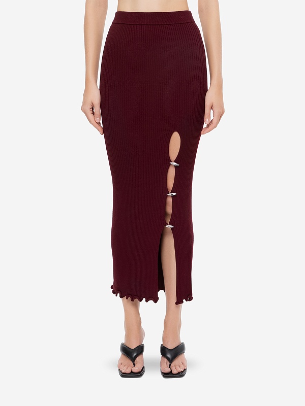 Юбка жен Yuzefi YUZPF25-RW-KN02-53 BORDO - 2