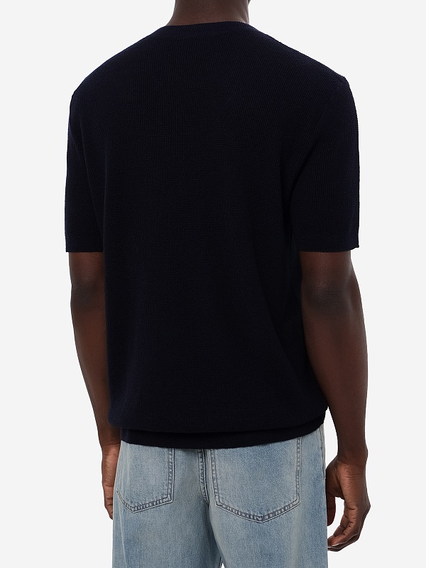 Джемпер с коротким рукавом муж Barena Venezia KNU5483 3167 170 Navy - 4