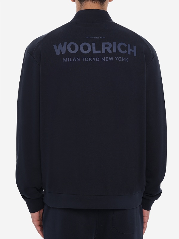 Толстовка на молнии муж Woolrich CFWOSW2041MRUT5377 MELTON BLUE - 4