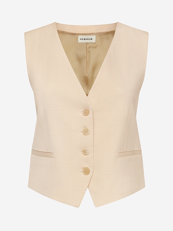 Жилет жен P.A.R.O.S.H. D410028 087 CHAMPAGNE - 0