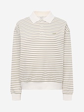 Поло с длинным рукавом жен DUNST UDTS6A120K1 OLIVE STRIPE