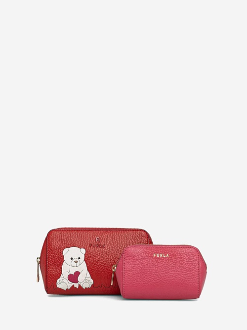 Набор косметичек жен Furla WE00453BX42914536S9001 TONI M1 RED + VELVET PINK - 0