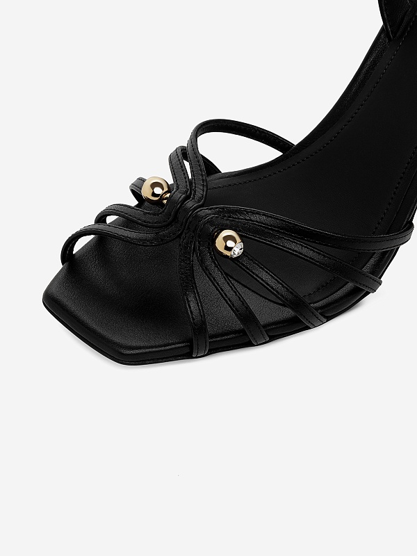 Босоножки (каблук) жен Alevi L25SC009.Q.1041997 Black - 6