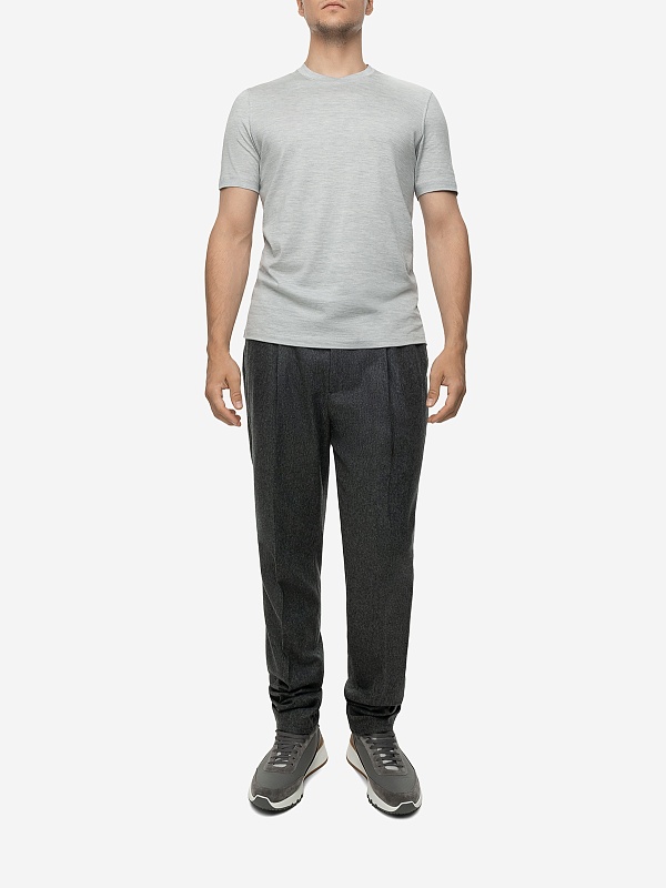 Футболка муж Brunello Cucinelli MTB371308 GRIGIO - 1